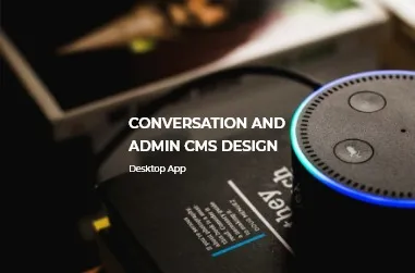Smart speaker with a glowing blue ring, representing the virtual assistant the CMS powers